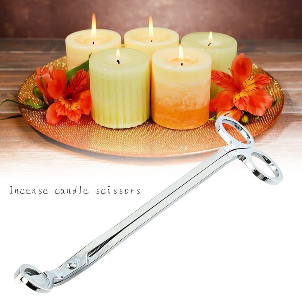 Útil Vela Pavio Tesoura De Aço Inoxidável Núcleo Trimmer DIY Artesanal Fazendo Ferramentas 18cm Preto Rosa Ouro Prata