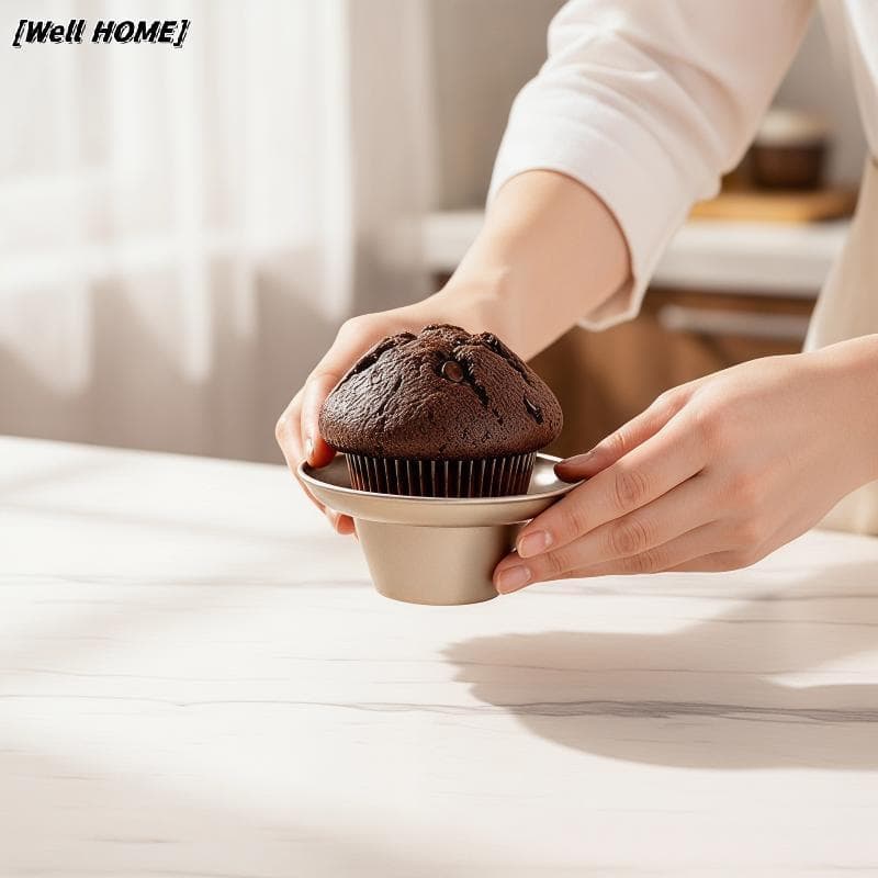 [Bem Home] Forma De Muffin Em Cogumelo Não Sti Bandeja De Cozimento De Aço Carbono De Alta Qualidade Para Cupcake Esponj