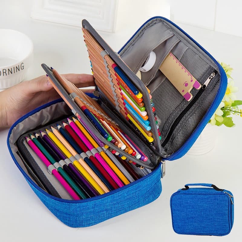Estojo De Lápis estojo escolar feminino Com Zíper De Grande Capacidade Com 72 Furos  Material Escola