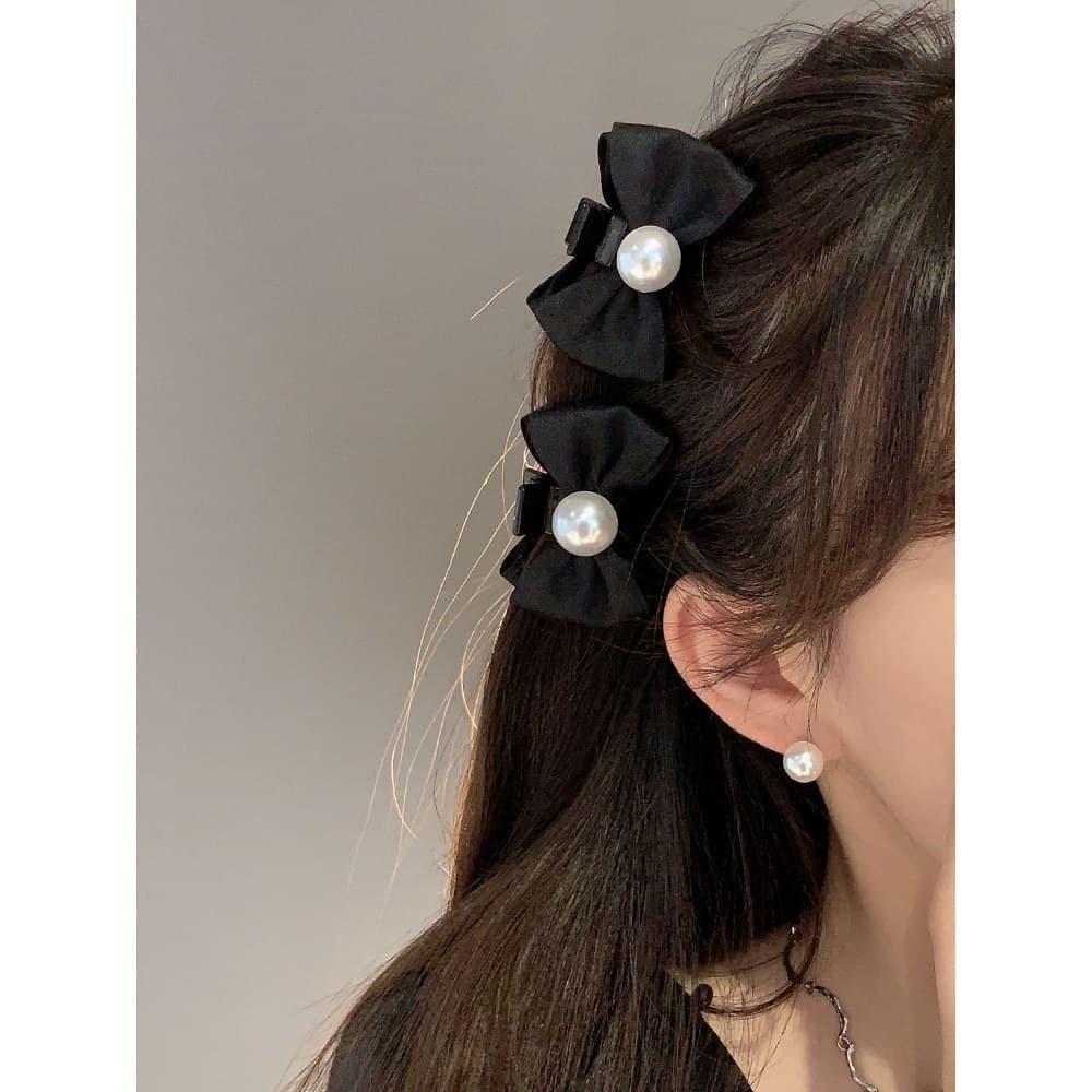 Frisado arco Grab clip tamanho pequeno lado grampo de cabelo feminino verão princesa cabeça bonito Retro franja clipe He