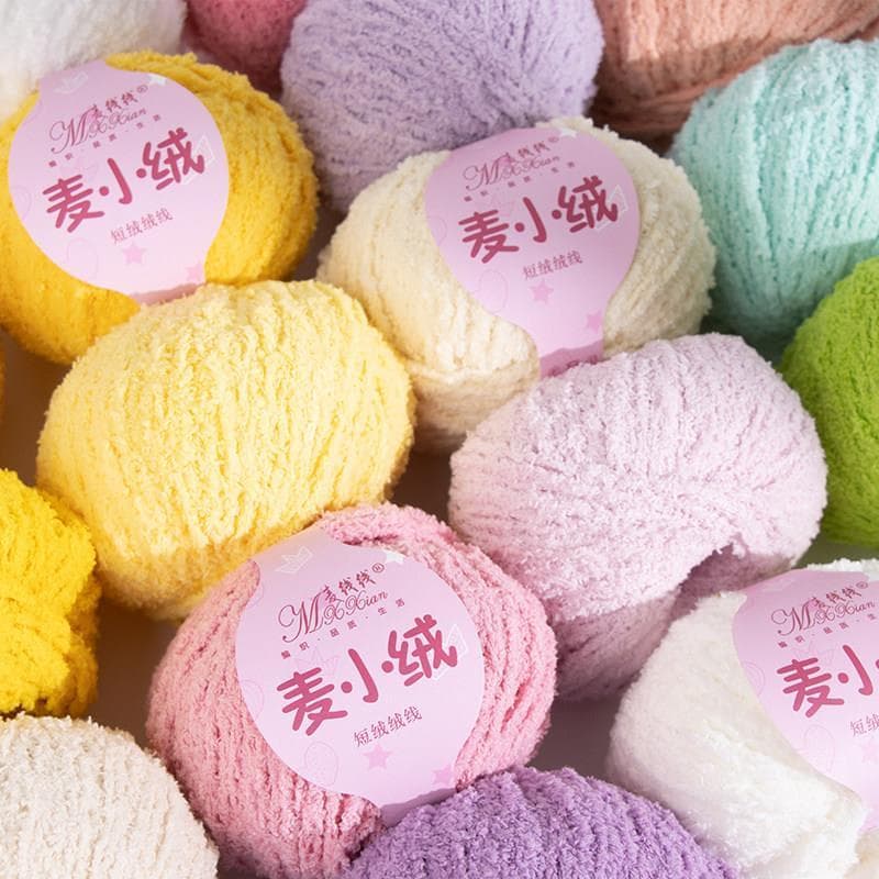Fio de Marshmallow fio de lã curto bonito lã tricotado à mão diy boneca de crochê bola de fio de crochê