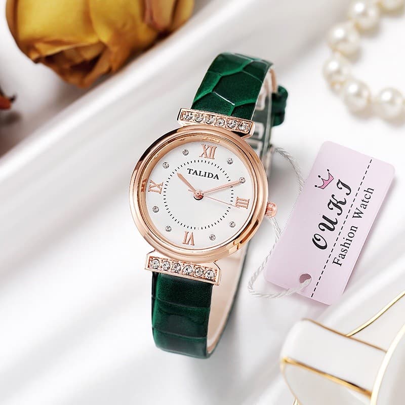 Cross-Border novo estilo relógio feminino relógio de moda cravejado de diamantes feminino quartzo ao vivo novo produto r