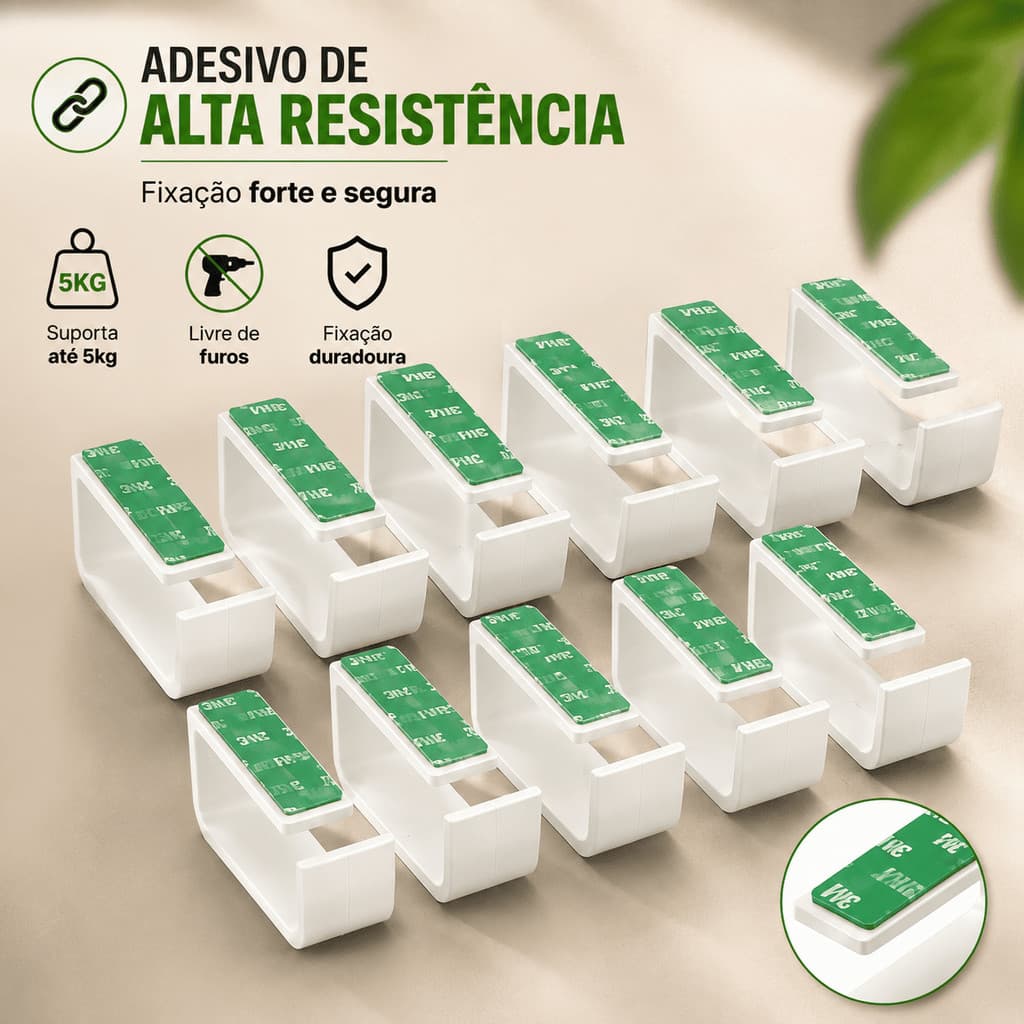 Organizador De Cabos para Esconder Fios Embaixo de Mesa Setup Gamer Resistente Organização