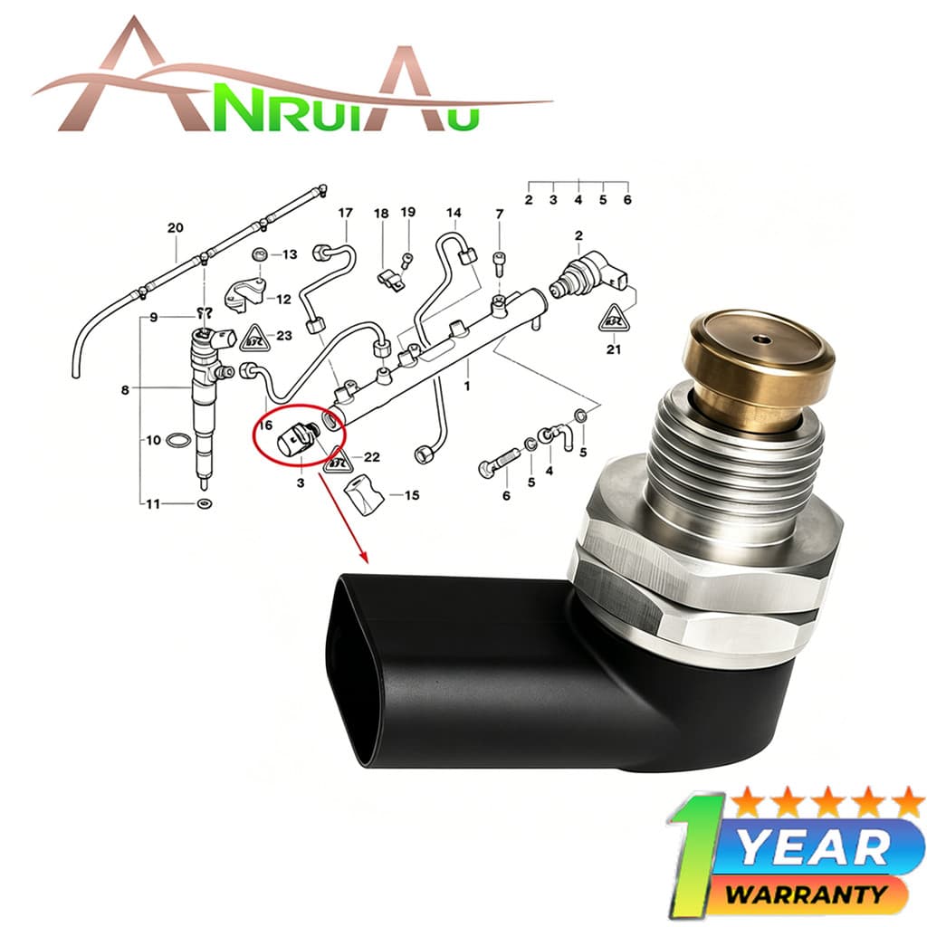 13537787167 Sensor De Pressão Do Trilho De Combustível Para 2008-2010 BMW X6 Diesel SUV 30d 35d xDrive AWD E71