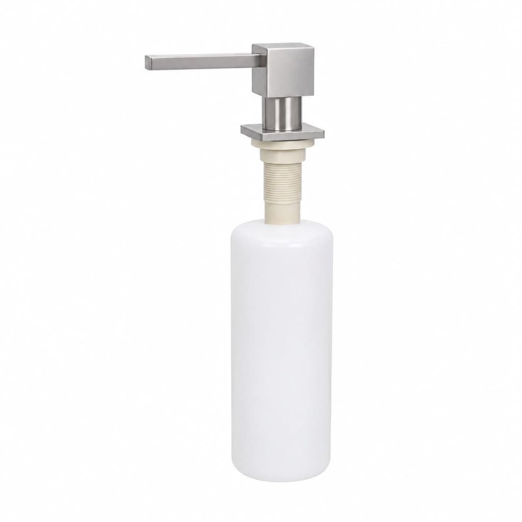 DISPENSER PARA DETERGENTE DE EMBUTIR QUADRADO METAL -  ESCOVADO
