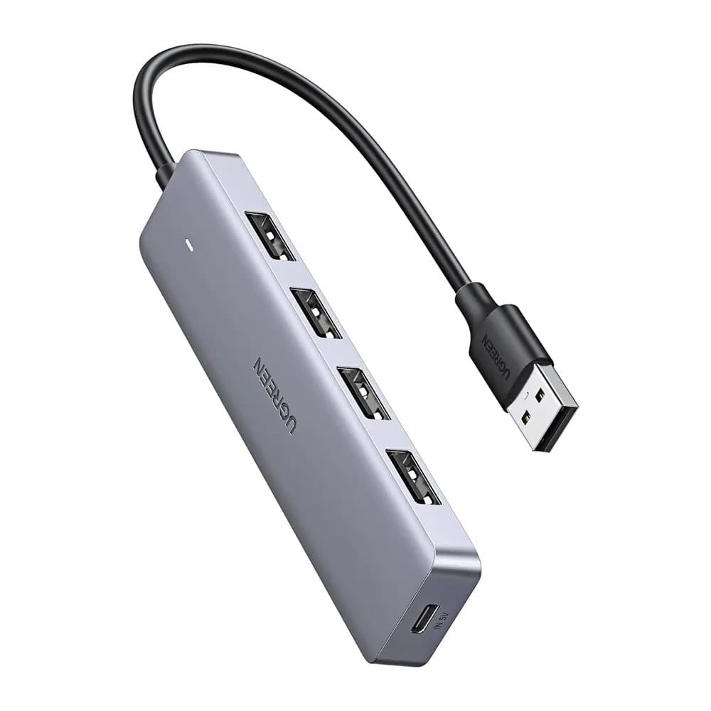 Hub Adaptador USB Ugreen 4 Portas 3.0 5Gbps Multiplicador Extensor Notebook PC Pendrive HD Externo Mouse Teclado