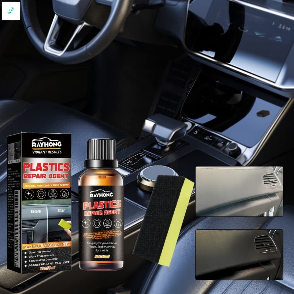 Limpador Restaurador De Plástico Interior Do Carro 50ml Protetor De Brilho Painel