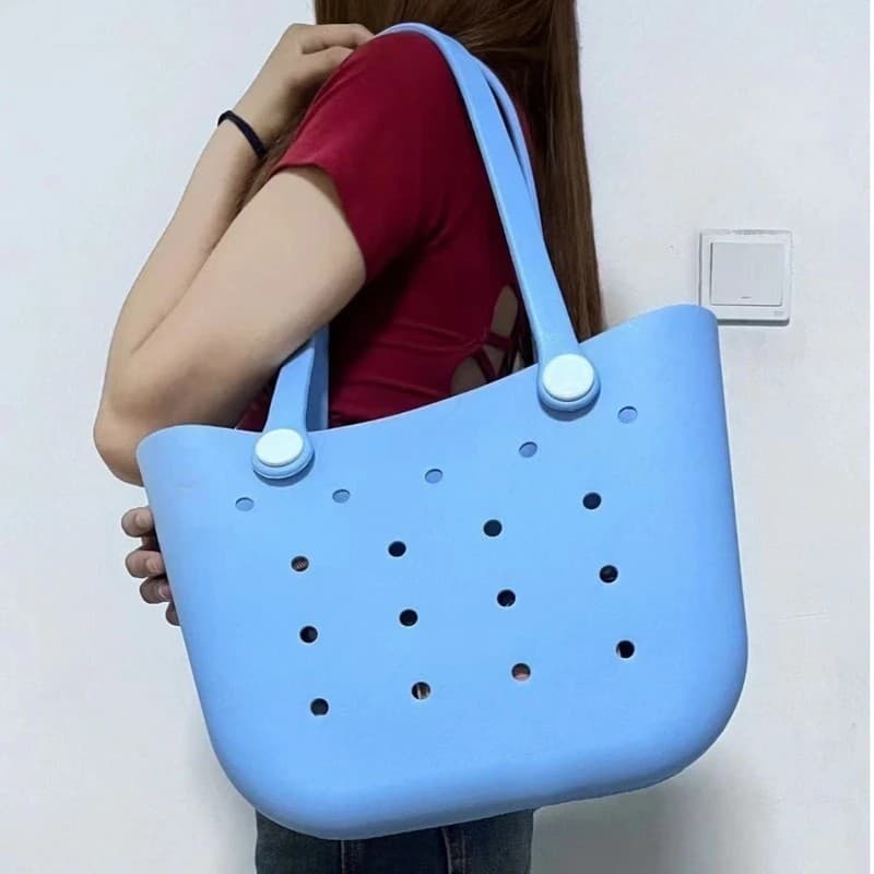 [2025NEW] Bolsa crescente Super quente Bolsa de praia Bolsa com buraco de EVA diy Moda feminina Bolsa de ombro Bolsa de