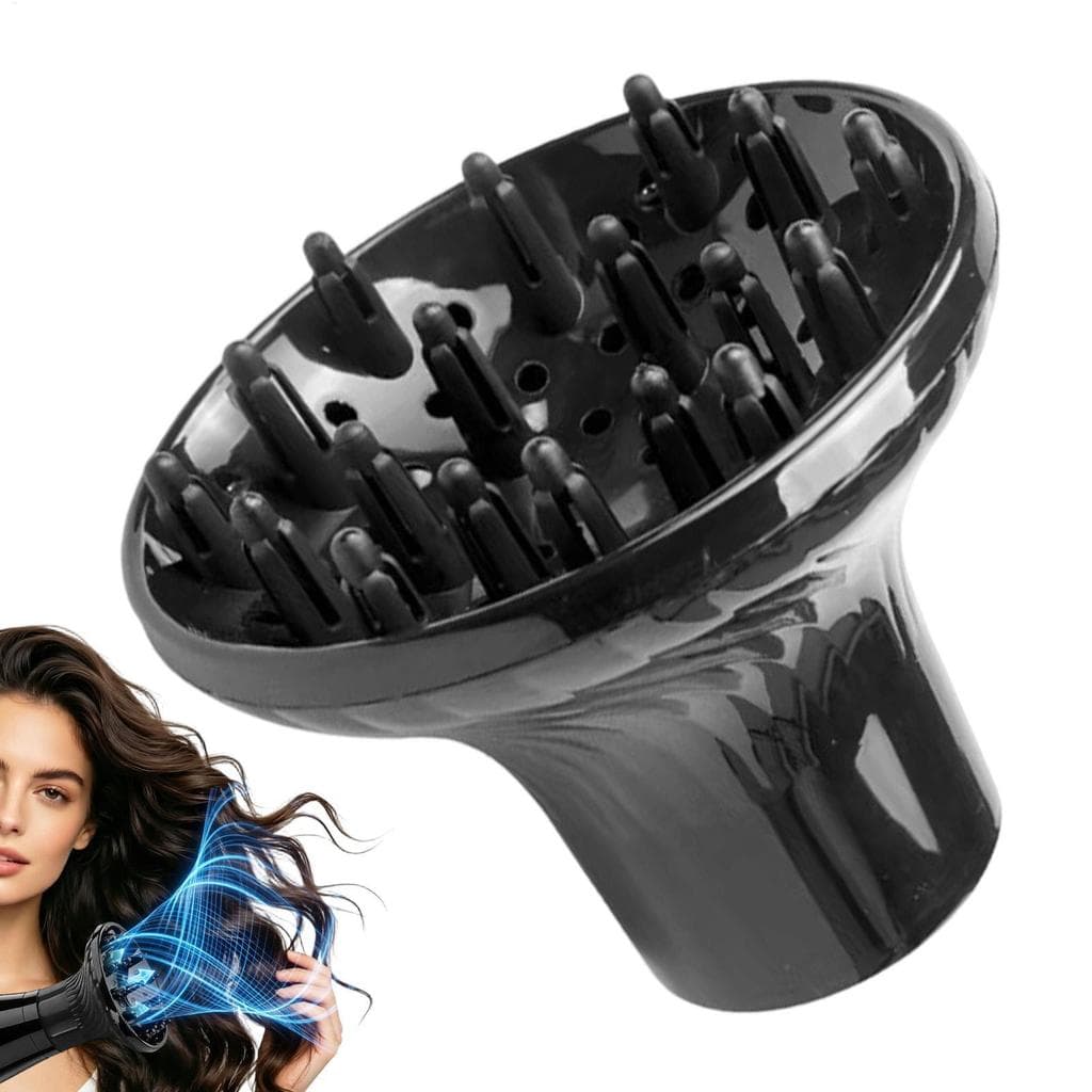 Difusor De Cabelo Encaracolado Controle De Frizz Fluxo De Ar Suave 1.37-1.88 Polegada Secador Para Pós-Chuveiro Diário h