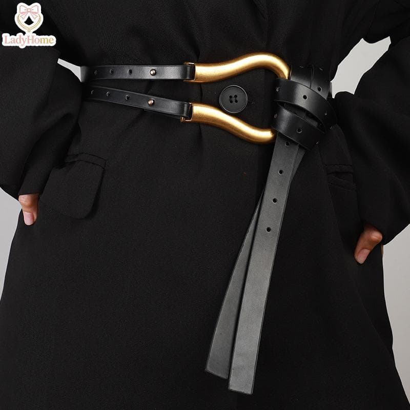 LADYH Couro Do Plutônio Cintura Vintage Casaco Vestido Cinto Para Mulheres Emagrecimento Camisola Terno Cintos Acessório