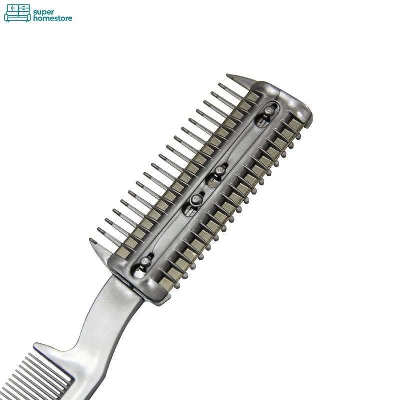 SUPER Pet Cão Aparador De Pêlos Pente Corte Com 2 s Aliciamento Navalha Desbaste Gato Pentes Removedor Escova De Cabelo