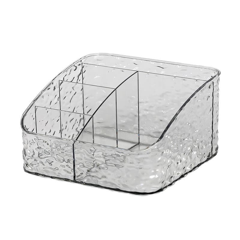 Luz de luxo transparente caixa de armazenamento de cosméticos Desktop Multi-grade separação caixa de organização grande