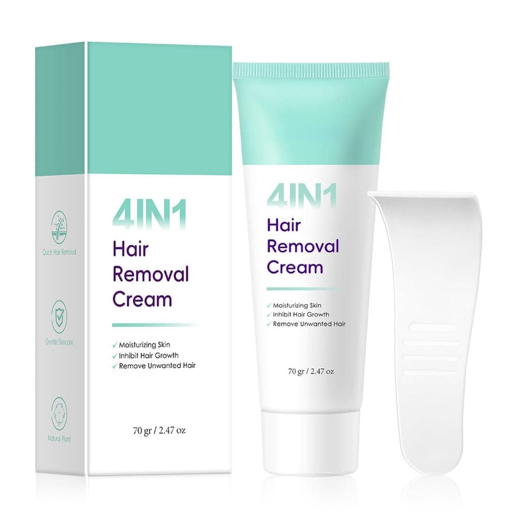 Creme Depilatório para Mulheres - Depilador Indolor para Pele Sensível, Linha do Biquíni, Pernas e Braços, 2.47oz com In