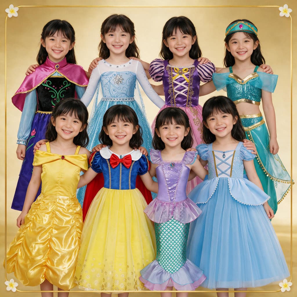 Vestido De Festa De Conto De Fadas Fantasia Para Meninas , Conjunto De Baile Brilhante De Vários Estilos Crianças De 2 A