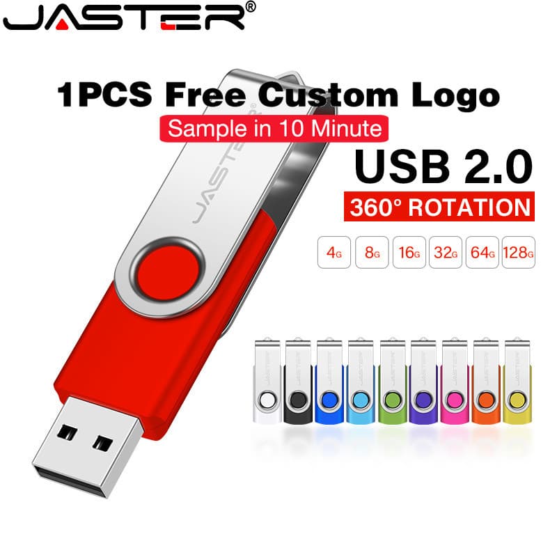 JASTER 32 GB USB flash drive (free custom logo) flash drive 16GB 2.0 pen drive 8GB wedding gift