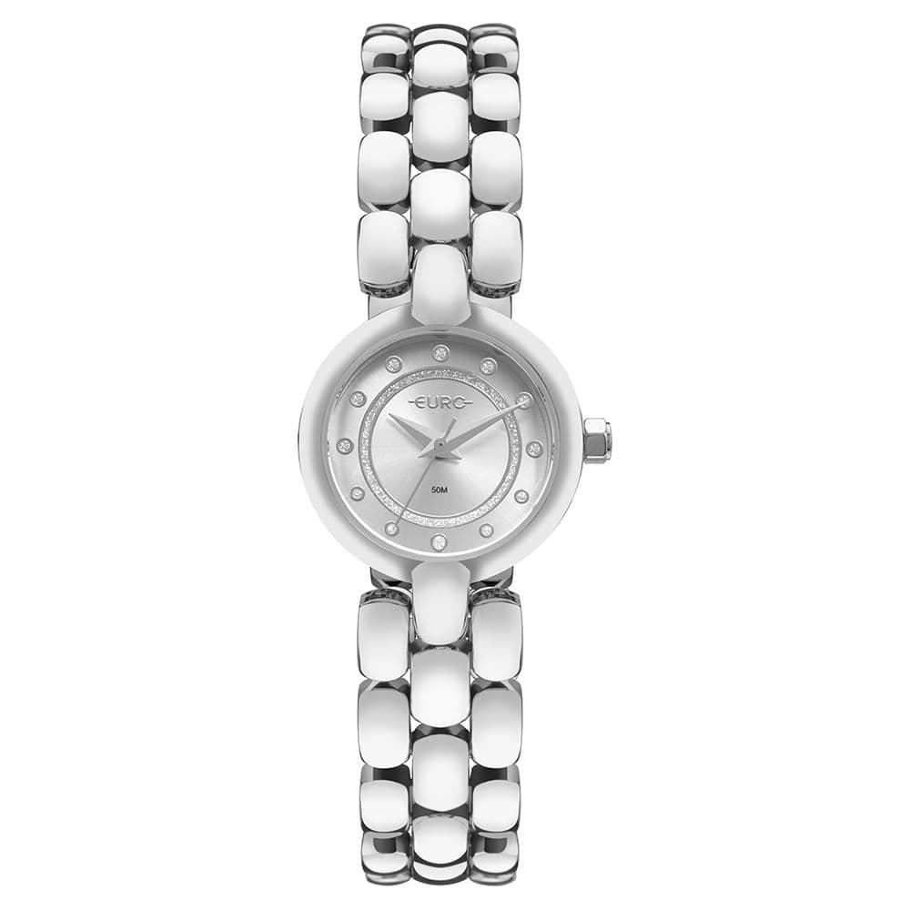 Relógio Euro Feminino Mini Lux Prata - EU2036YWB/4K