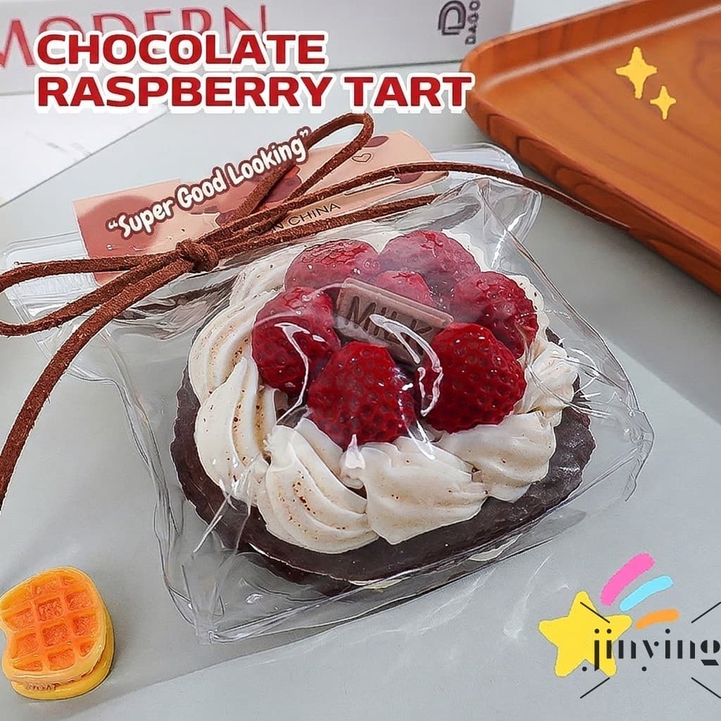 Brinquedo De Amassar Silicone Para Bolo De Framboesa E Chocolate-Alívio Do Estresse De Descompressão De Qualidade Alimen