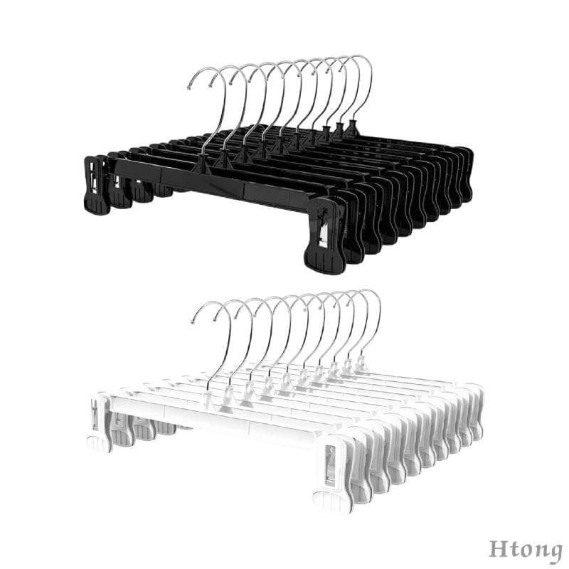 [Htong] Cabide De Roupas De 10 Peças Com Clipes Meias Organizador De Rack De Secagem Material PP Antiderrapante Compacto