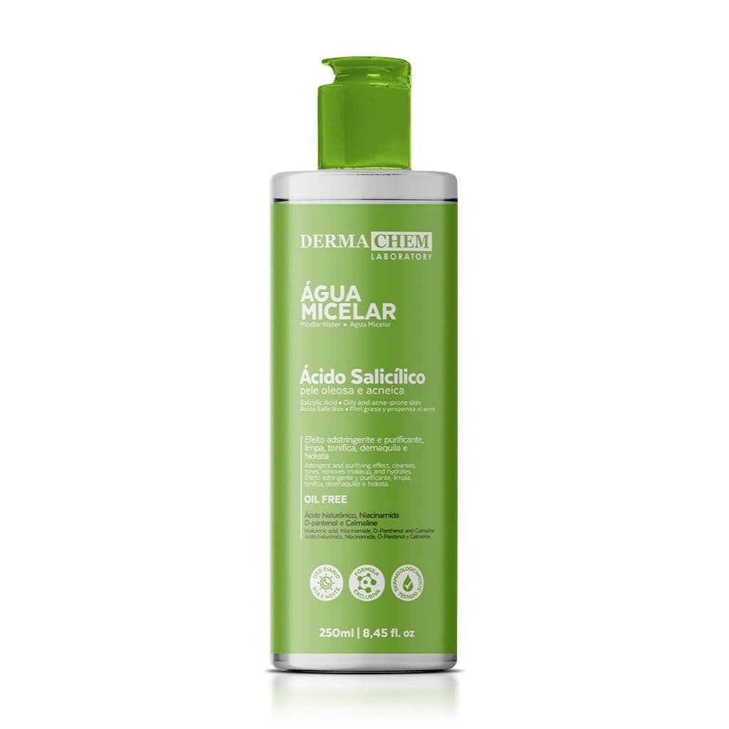 Água Micelar Ácido Salicílico Pele Oleosa 250ml Dermachem