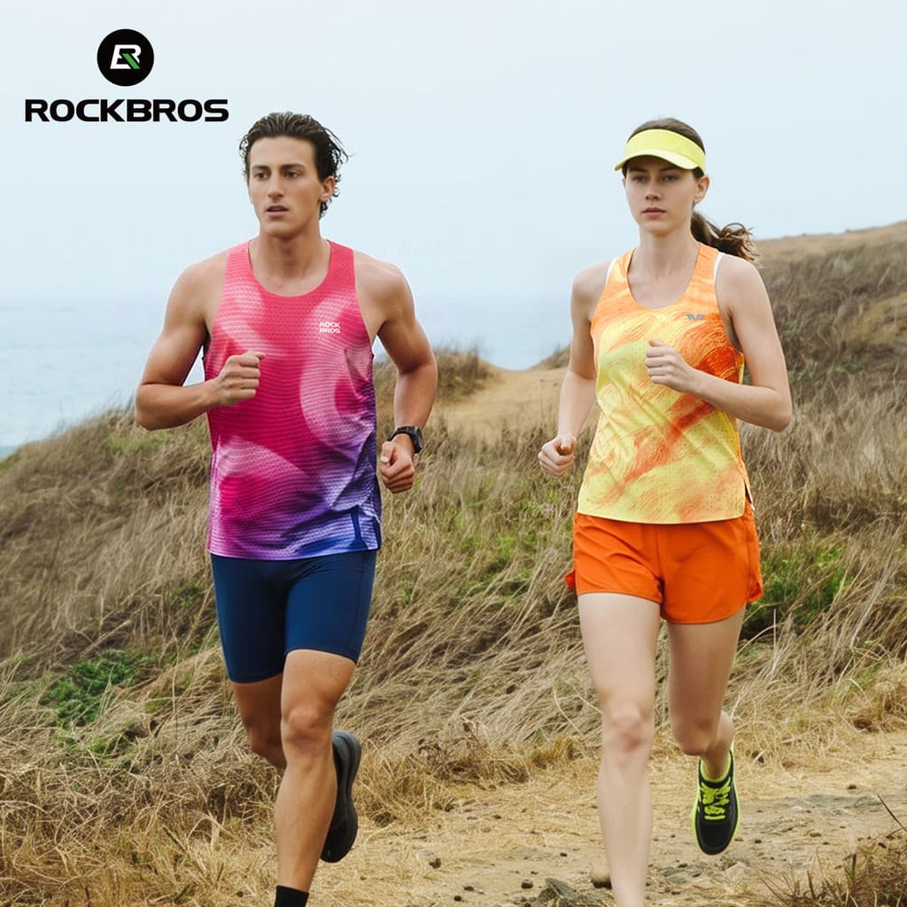 ROCKBROS Ciclismo Esportes Colete De Secagem Rápida Leve Respirável Topos Dissipação De Calor Maratona Corrida Treinamen
