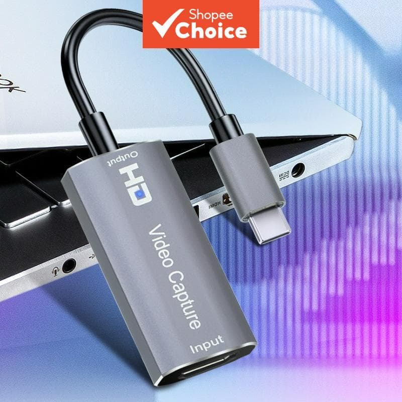 Placa de captura de vídeo 4K HDMI para USB-C 1080P para PC, Switch, computador, sistema de áudio
