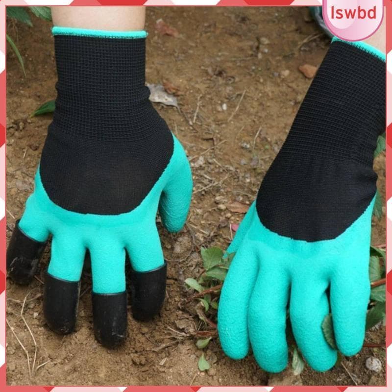 [Lswbd] Luvas De Jardinagem Texturizadas Luva De Trabalho Durável À Prova D'água Proteção Espessa Antiderrapante Para Pa