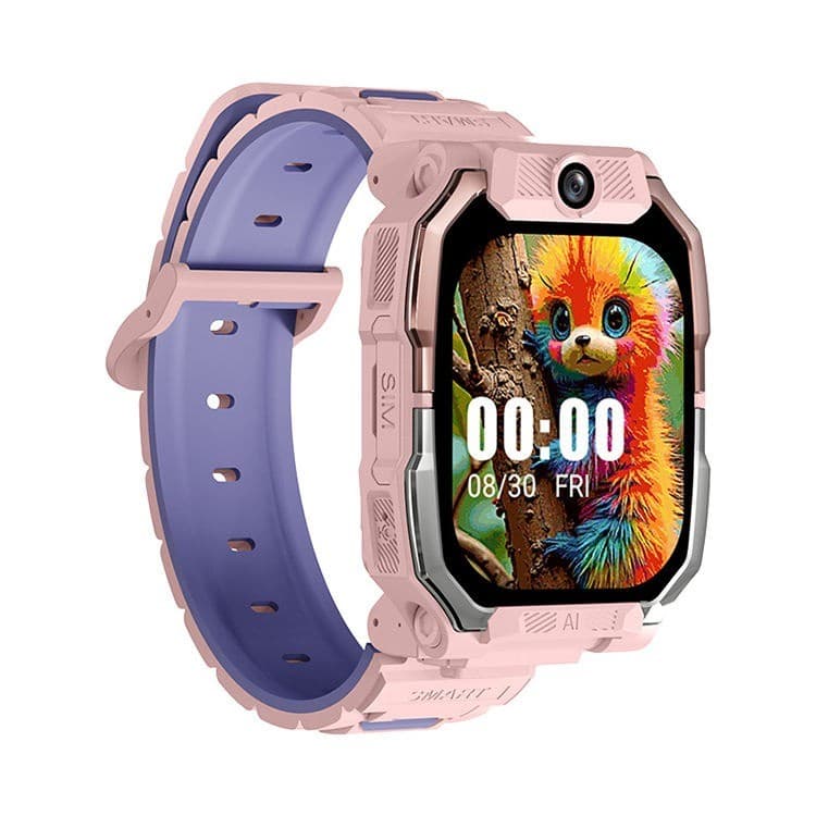 Smartwatch Infantil 4G com GPS Wi-Fi Chamada de Vídeo Botão SOS Câmera Dupla Tela 1,8
