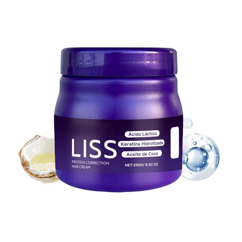 Lisss Alisado, creme alisador de cabelo, usado para alisamento de cabelo, creme de cabelo com correção de proteína, cuid