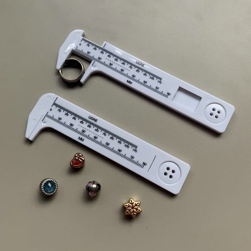 0-80MM botão de plástico pinça botão régua medição acessórios pinça acessórios roupas régua FSWB