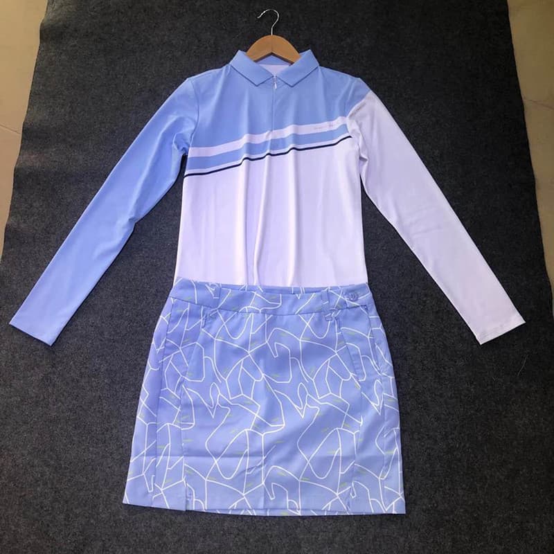 Novo estilo terno de golfe infantil primavera outono golfe roupas infantis roupas de golfe confortáveis de manga comprid