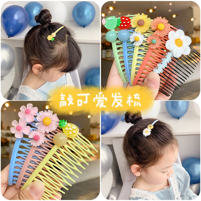 Crianças cabelo quebrado arrumado Hairpin franja clipe influenciador 2022 novo estilo meninas clipe de cabelo pente inse
