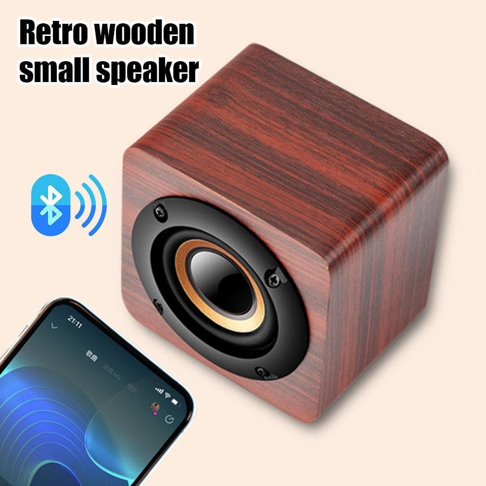 Alto-Falante Bluetooth De Madeira Vintage , Portátil , Sem Fio , Subwoofer , Graves Profundos , Estéreo , Retrô , Reprod