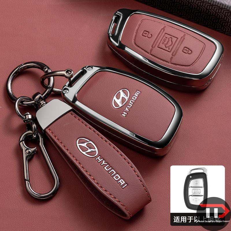 Capa de chave de carro em liga de zinco Hyundai adequada para ix35/IX25/Sonata/Irante/Padrão famoso/Fista