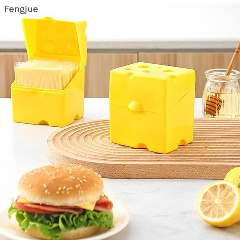 Fengjue Recipiente De Armazenamento De Queijo Acessórios De Cozinha Plástico Em Forma Geladeira Fatia Caixa Gadgets BR