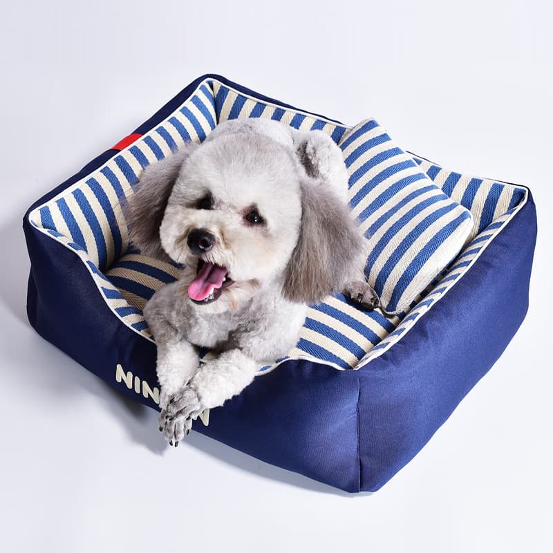 Ninho quadrado para animais de estimação, ninho para gatos, canil, pelúcia, Bichon, Fadou, pequeno, médio e grande, tama