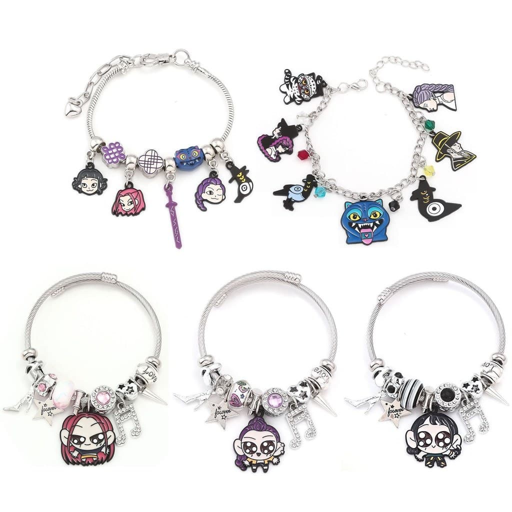 K-POP: Bruxa Caçadores Mercadoria Pulseira Pingente Cantor de Música Pulseira Bidimensional Acessórios DIY8.14