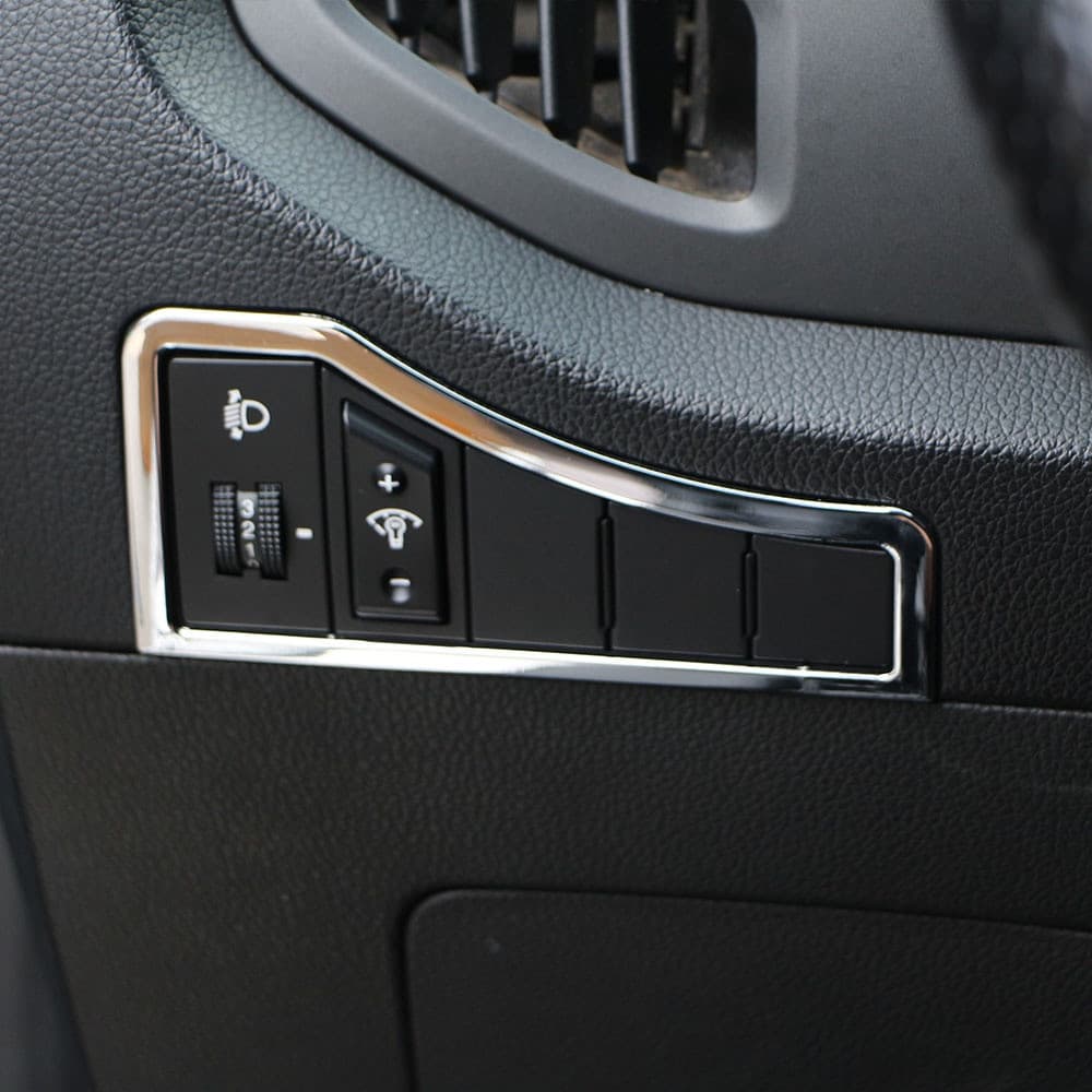Capa Cromada para Painel de Botões do Interruptor de Farol do Carro para Kia Sportage R SportageR 2011-2014 2015 Acessór