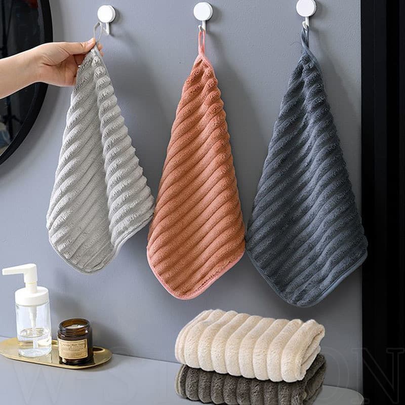 Toalha de Mão para Limpeza - Adequada para Banheiro - Secagem Rápida, Microfibra, Espessa - Toalha de Cozinha de Microfi