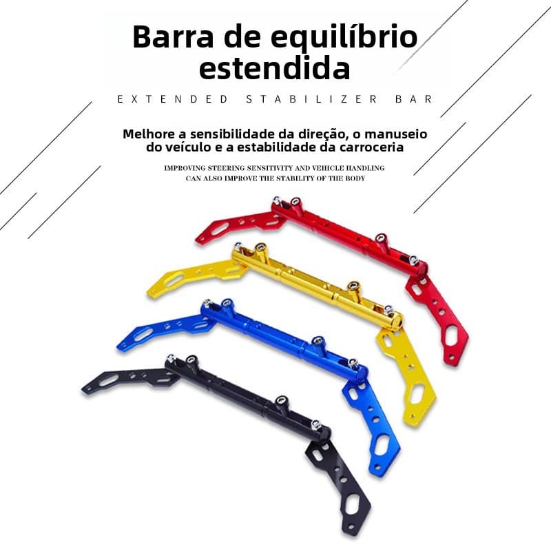 Barra transversal de equilíbrio para extensão de guidão de motocicleta, haste de conexão de extensão modificada, suporte