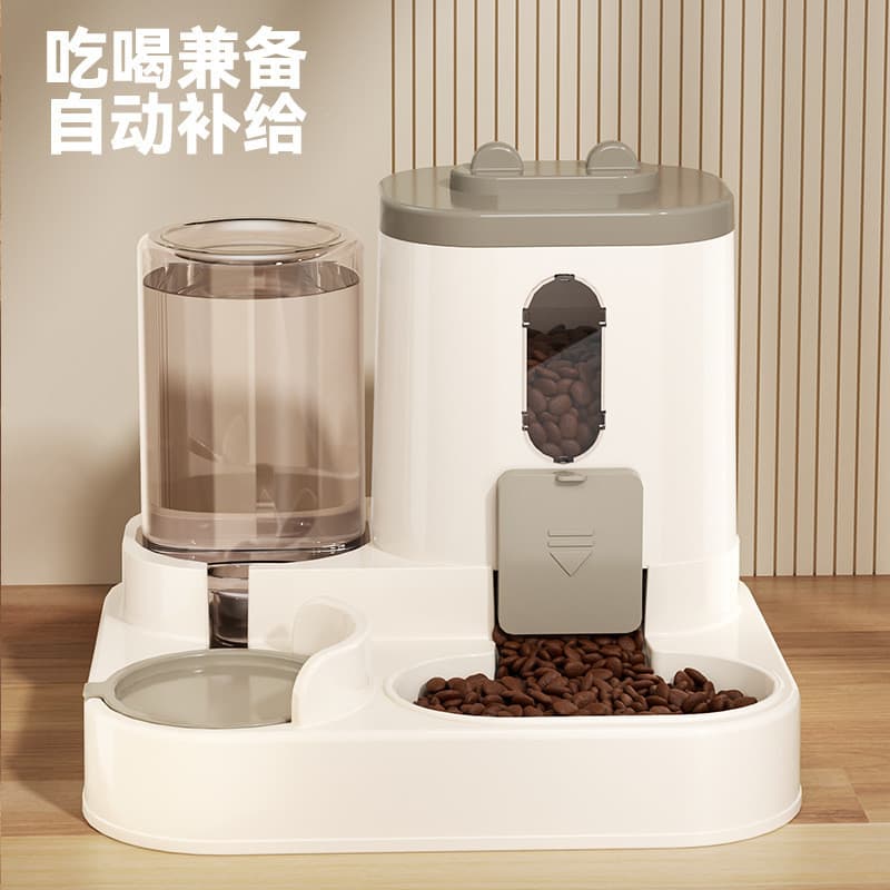 Cão cão animal de estimação alimentador automático gato fonte potável tigela de gato água potável dois-em-um fonte potáv