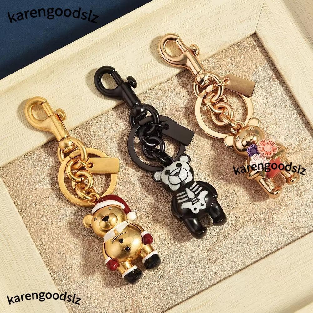 KARENGOODS Charme De Bolsa De Urso , Chaveiro Com Fecho Lagosta De Metal