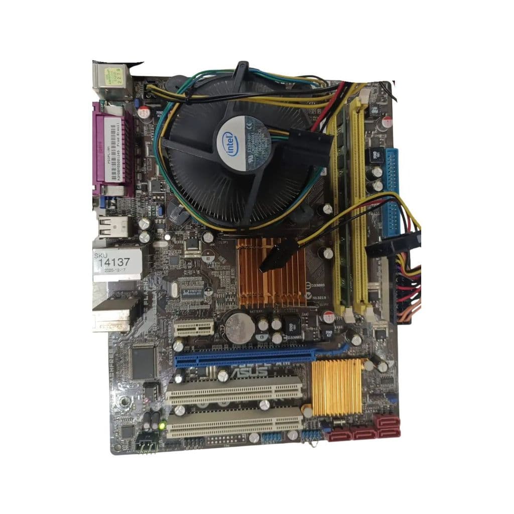 Kit Placa Mãe + Memória + Cooler Pentium Dual Core P5QPL-AM 14137
