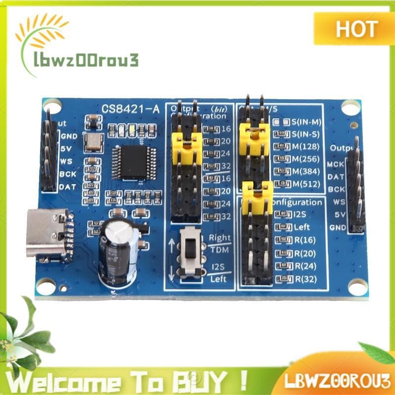 Placa Conversora De Taxa De Amostra CS8421 I2S IIS De 3 Fios Para 4 Com De Interface De Áudio Digital MCLK Master Slave