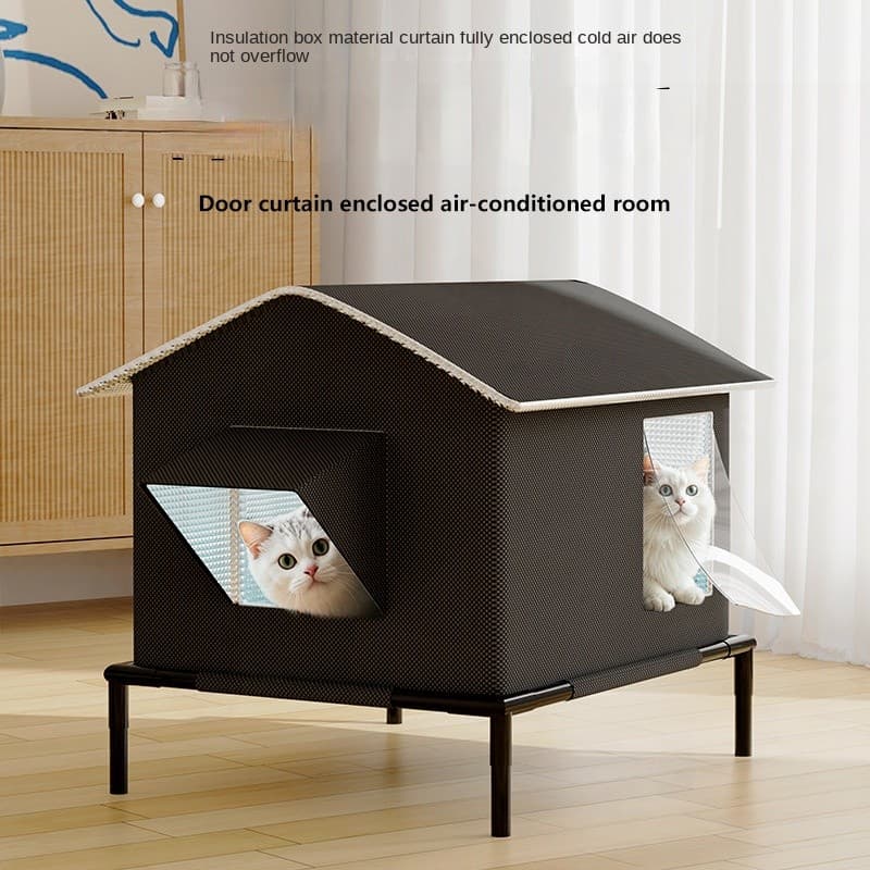 Tenda Dobrável Isolada Iglu Para Ninho De Gato Ao Ar Livre À Prova De Umidade