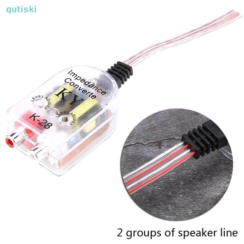 QUTI Alto-Falante Conversor De Impedância Alta Para Carro Universal 12V Baixa Linha RCA Acessórios De Peças De Produtos
