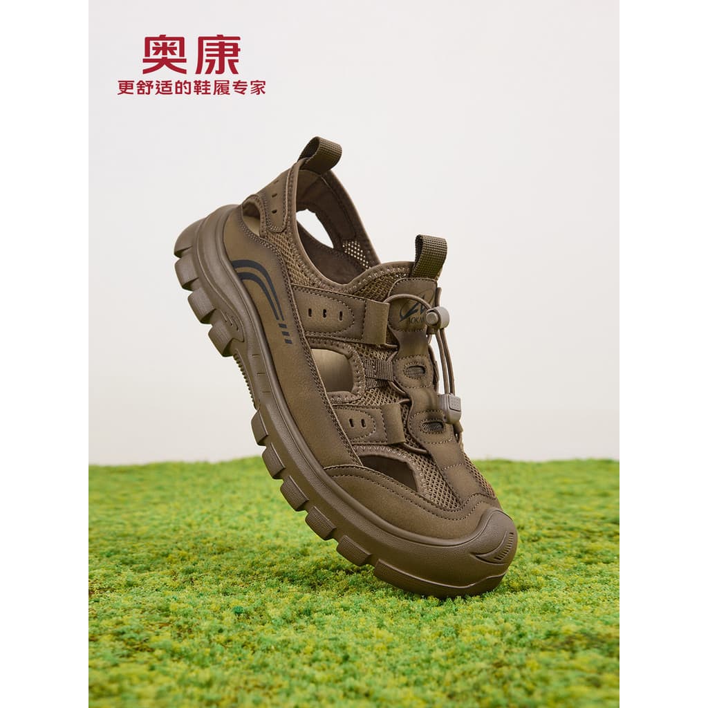 Okcom sandálias masculinas 2026 novo estilo verão de alta qualidade buraco sapatos verão respirável sapatos masculinos A
