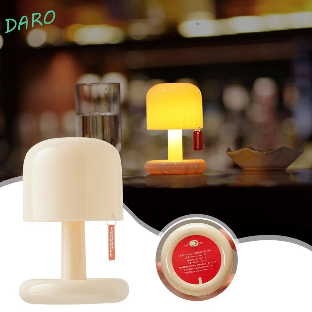 Candeeiro De Mesa De Cogumelo DARO , Luz Noturna De Pôr Do Sol Gradual , Luzes Minimalistas Recarregáveis USB
