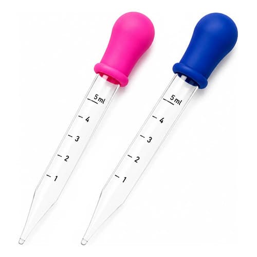 Kit Pipetas Conta-gotas Coloridos Graduadas 5ml Coloridas 2 Variedades Diferentes