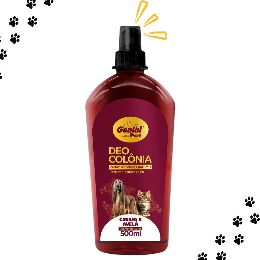 Perfume Deo Colônia 500ml Cães e Gatos Genial Pet Várias Fragrância