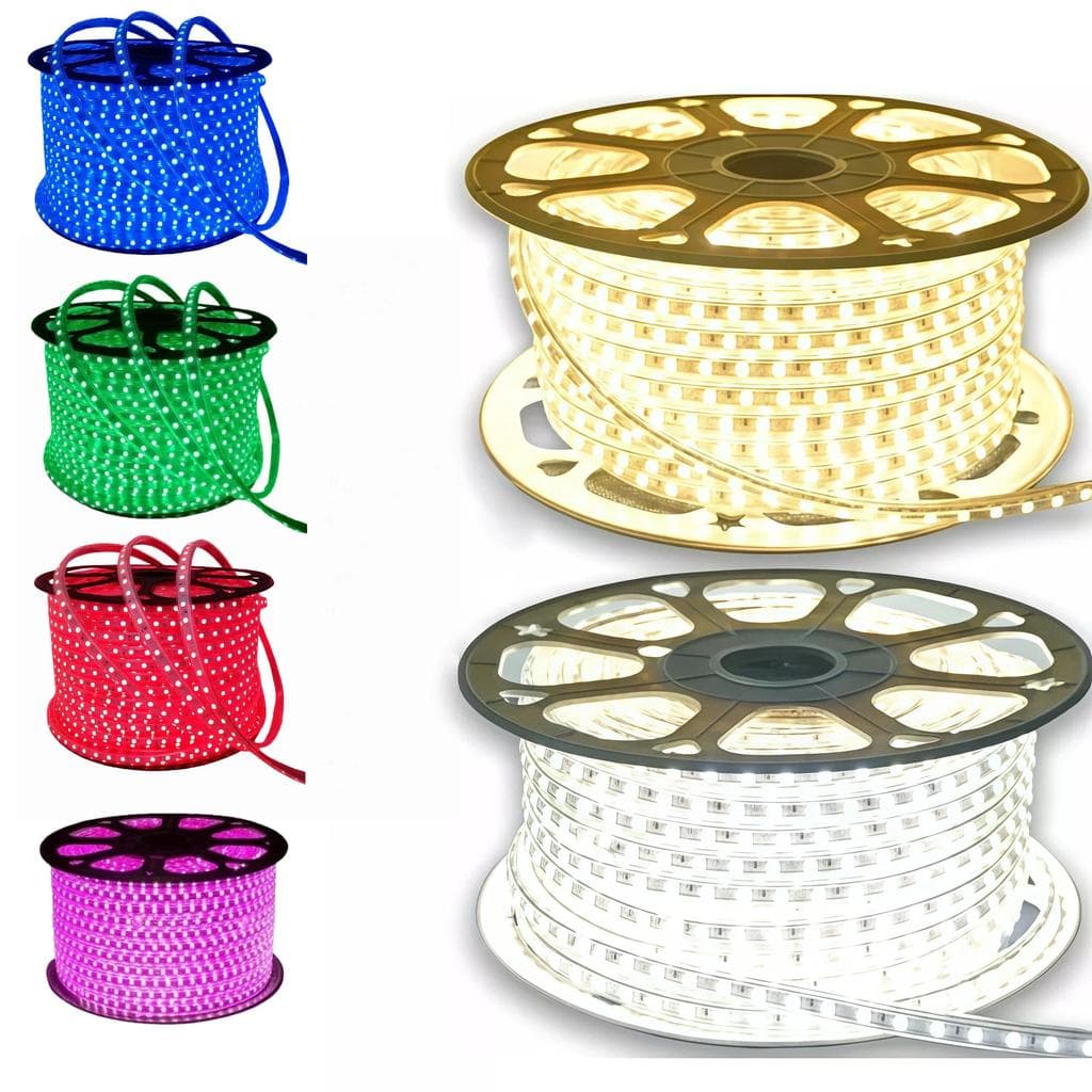 1 a 10 Metros Fita Mangueira Led 5050 110v 220v Com Rabicho Alto Brilho Branco Frio Quente Verde Rosa Interna Externa